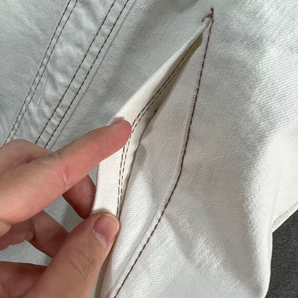 LOGO by Lori Goldstein 3/4 Sleeve Denim Jacket White Size Reg 16 - Picture 9 of 10